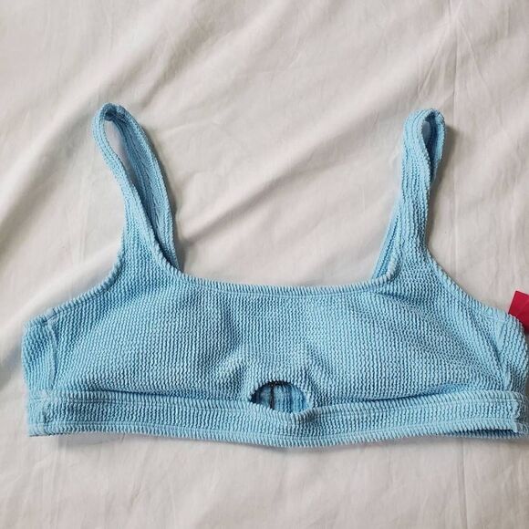 Xhileration light blue ribbed bikini top xl - Picture 2 of 10